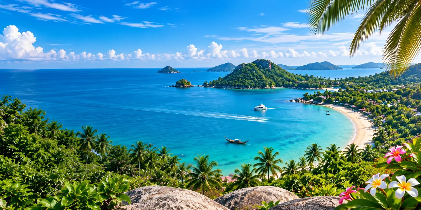 Koh Samui coastline and turquoise sea