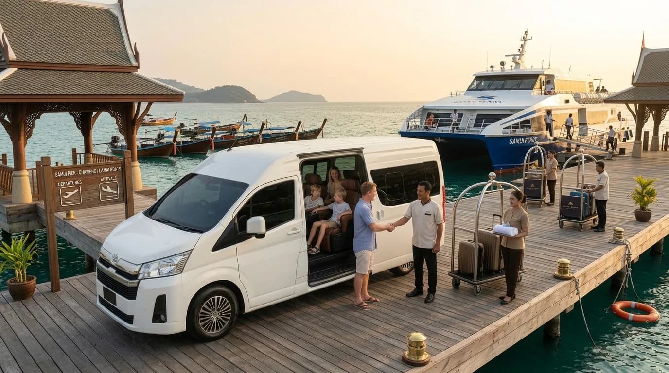 Private van for transportation in Koh Samui